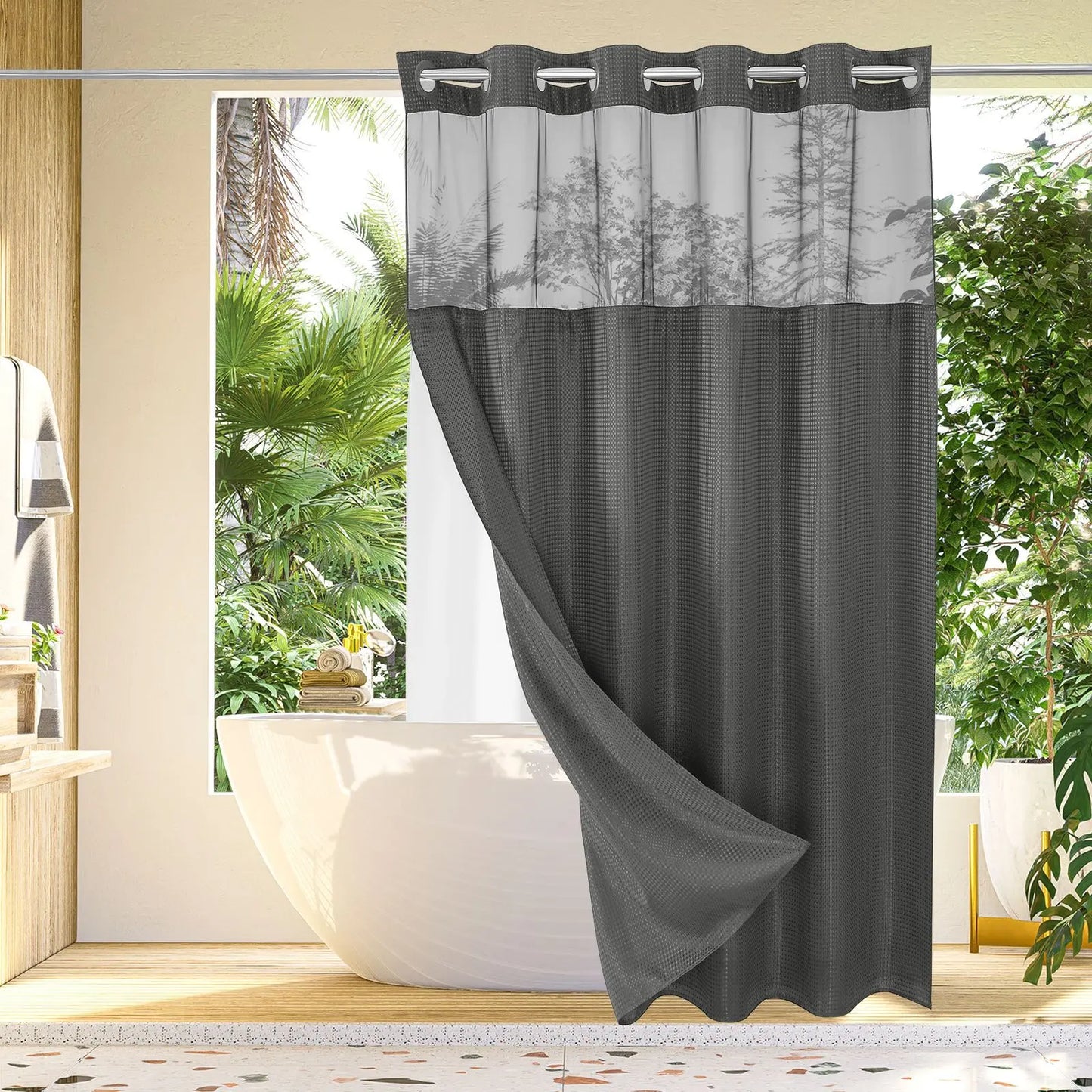 💖HOT SALE 50% OFF 💖 Snap In Shower Curtain