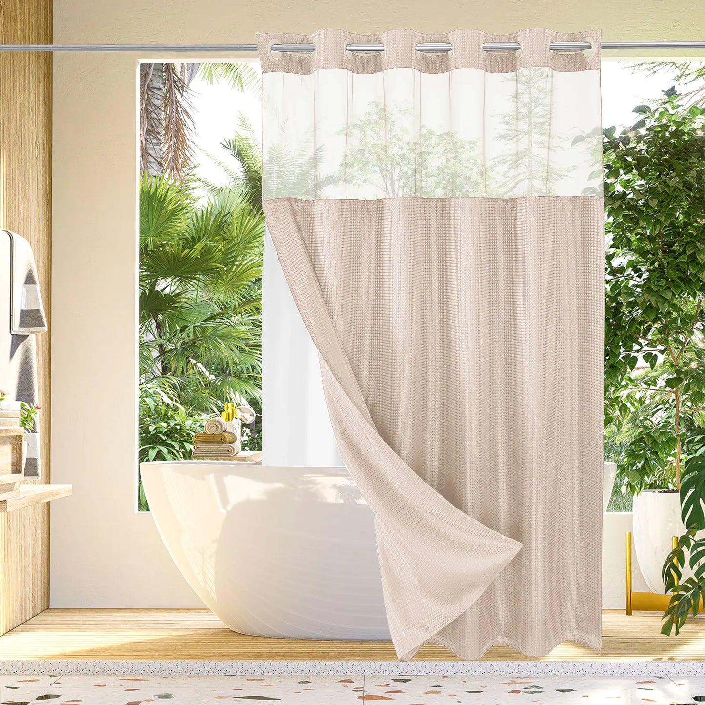 💖HOT SALE 50% OFF 💖 Snap In Shower Curtain